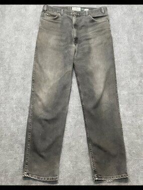 Levis Jeans Mens 38x29 Grey Flex Denim Straight Leg USA Made Orange Tab VTG 90s